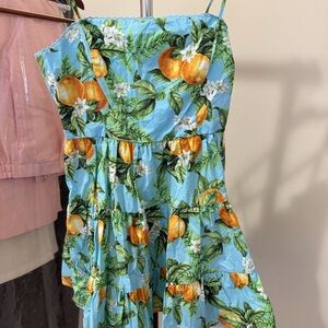 BB Dakota Light Blue Lace Trim Dress